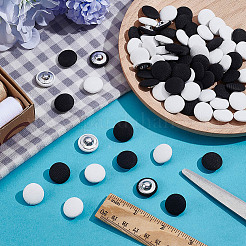 100Pcs 2 Colors 1-Hole Cloth Buttons&nbsp;DIY-NB0014-37