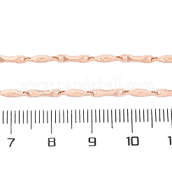 Brass Twisted Bar Link Chain Necklaces&nbsp;NJEW-D302-63RG