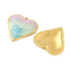 304 Stainless Steel Enamel Pendants&nbsp;STAS-V015-42G-01