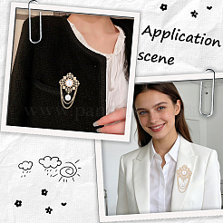 1Pc Flower ABS Plastic Imitation Pearl Brooches&nbsp;JEWB-CP0001-57A
