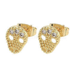 Halloween Brass & Crystal Rhinestone Stud Earrings for Women&nbsp;EJEW-G464-04G-04