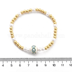 Brass Beaded Stretch Bracelets for Women&nbsp;BJEW-G736-03A