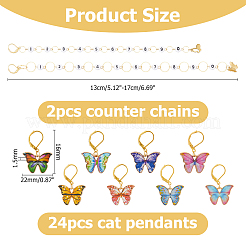 DIY Butterfly Knitting Tool Sets&nbsp;HJEW-HS00024