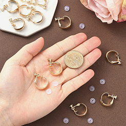 12Pcs Brass Clip-on Earring Findings&nbsp;KK-BBC0019-57
