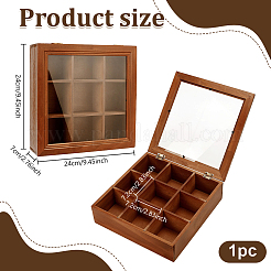 9 Compartments Wooden Storage Boxes with Lid&nbsp;AJEW-WH0752-579