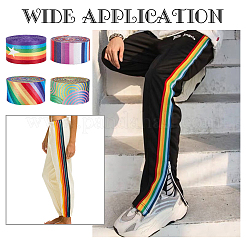4 Rolls 4 Styles 3M Double Face Printed Polyester Ribbons&nbsp;SRIB-WR0001-05