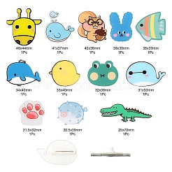 12Pcs 12 Style Acrylic Safety Brooches&nbsp;JEWB-LS0001-06