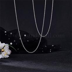 925 Sterling Silver Thin Dainty Link Chain Necklace for Women Men&nbsp;JN1096A-01