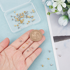 60Pcs 2 Colors Brass Crimp Beads&nbsp;FIND-AR0001-55