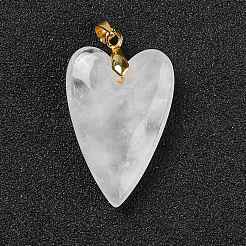 Natural Quartz Crystal Pendants&nbsp;G-E570-01G-12