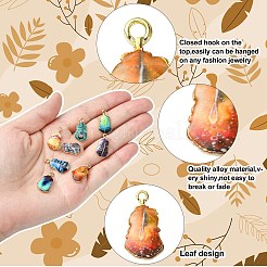 30Pcs 10 Styles Rack Plating Alloy Pendants&nbsp;ENAM-CJ0004-71