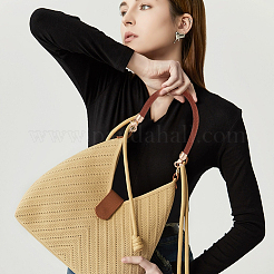 6Pcs 3 Colors PU Imitation Leather Braided Bag Handles&nbsp;PURS-PH0001-22