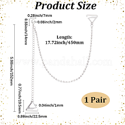 Alloy Rhinestone Non-slip Bra Straps with Hook&nbsp;FIND-WH20043-010P