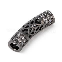 Brass Micro Pave Cubic Zirconia Beads&nbsp;ZIRC-F001-66