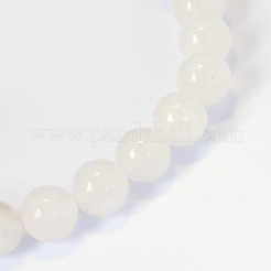 Natural White Jade Round Bead Strands&nbsp;G-E334-6mm-13