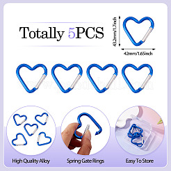5Pcs Zinc Alloy Spring Gate Rings&nbsp;FIND-TA0009-73D
