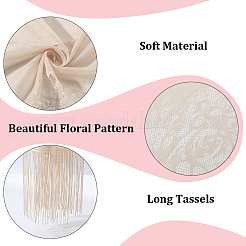 Polyester Lace Tassels Gauze Scarf for Women&nbsp;AJEW-WH20077-040A