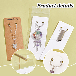 100Pcs 2 Colors Rectangle Paper Keychain Display Cards&nbsp;CDIS-PH0001-60