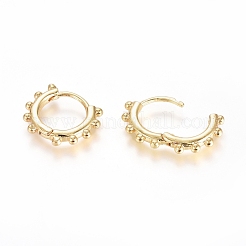 Brass Huggie Hoop Earrings&nbsp;EJEW-G275-03G