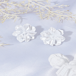 1Pair Flower Resin Stud Earrings&nbsp;EJEW-LP0008-007