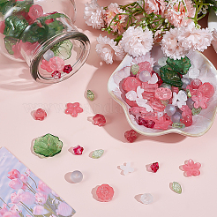 180Pcs 9 Styles Transparent Spray Glass Beads&nbsp;GLAA-ME0001-04