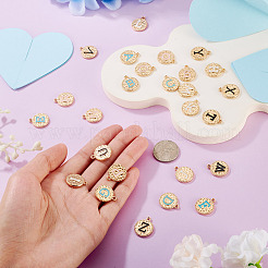 26Pcs 26 Styles Alloy Enamel Pendants&nbsp;ENAM-TA0003-49