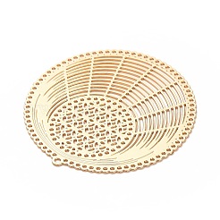 Rack Plating Brass Filigree Pendants&nbsp;KKC-K001-12KCG
