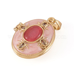 1Pc Brass Enamel Locket Pendants&nbsp;FIND-TA0010-71B