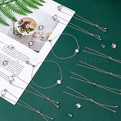 20Pcs 304 Stainless Steel Slider Cable Chain Slider Bracelet Makings&nbsp;DIY-DC00001