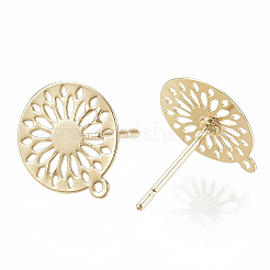 Brass Stud Earring Findings&nbsp;X-KK-S345-261G