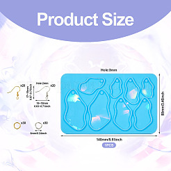1Pc Irregular Geometry Pendant Silicone Mold&nbsp;DIY-TA0005-88