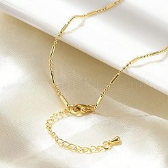 Brass Ball Column Link Chain Necklaces&nbsp;NJEW-A042-06G