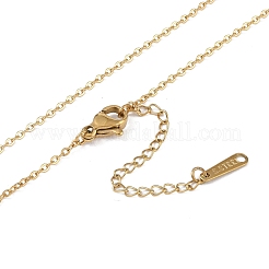 Ion Plating(IP) Initial Letter 304 Stainless Steel Pendant Necklaces&nbsp;NJEW-M199-01G-A
