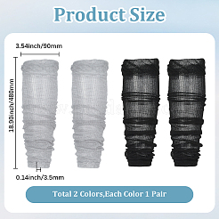 2 Pairs 2 Colors Polycotton Oversleeves&nbsp;AJEW-CY0001-40B