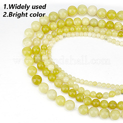 4 Strands 4 Styles Natural Lemon Jade Round Bead Strands&nbsp;G-GO0001-47