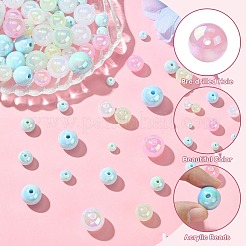 250G UV Plating Rainbow Iridescent Opaque Acrylic Beads&nbsp;PACR-CJ0001-38A