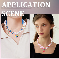 DIY Silk Scarf Necklace Making Kits&nbsp;DIY-BM0002-55