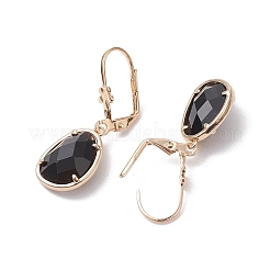Glass Leverback Earring&nbsp;EJEW-C077-01KCG