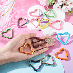 20Pcs 2 Styles Aluminum & Alloy Spring Gate Rings&nbsp;KEYC-TA0004-79