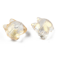 Transparent Spray Painted Glass Beads&nbsp;GLAA-N035-034-D01