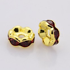 Brass Rhinestone Spacer Beads&nbsp;RB-A014-L6mm-22G-NF