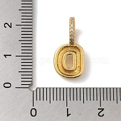 Brass Micro Pave Cubic Zirconia Pendants&nbsp;KK-K345-13D-G