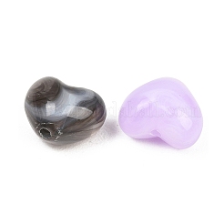 20Pcs Two Tone Opaque Imitation Gemstone Acrylic Beads&nbsp;MACR-F088-01