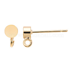Brass Stud Earring Findings&nbsp;KK-WH0065-09A-G