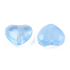Transparent Spray Painted Glass Beads&nbsp;X-GLAA-N035-030-C03