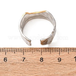 Two Tone 304 Stainless Steel Cuff Open Rings&nbsp;SA-CBA751F-06GP