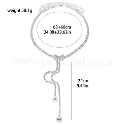 Bowknot Alloy Full Crystal Rhinestone Tassel Waist Belly Chains for Women&nbsp;FS-WG8B8BC-02