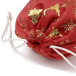 Gold Stamping Christmas Velvet Storage Bags&nbsp;ABAG-Q053-01A-03B