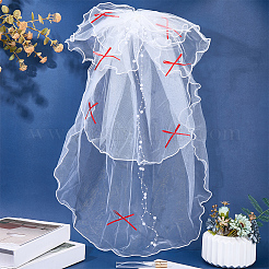 Organza ABS Pearl Wedding Veil&nbsp;OHAR-WH20020-05A