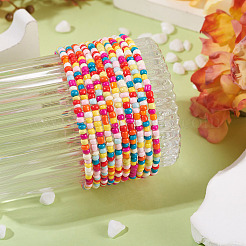 Resin Beads Bracelets&nbsp;BJEW-TAC0080-01F